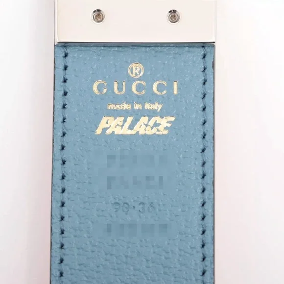 GUCCI X PALACE reversible Leather belt NEW - Picture 6 of 9